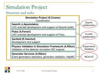 Simulation Project Structure and tasks