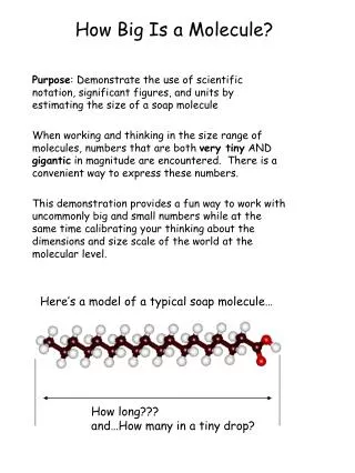 How Big Is a Molecule?