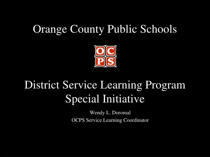 orange county public schools district service learning program special initiative