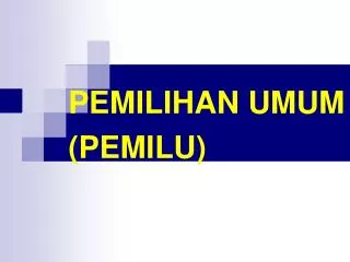 pemilihan umum pemilu