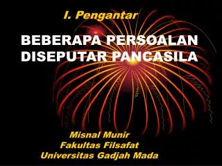 beberapa persoalan diseputar pancasila