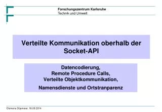 verteilte kommunikation oberhalb der socket api