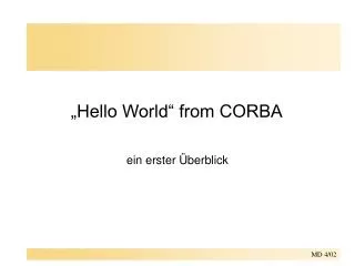 hello world from corba