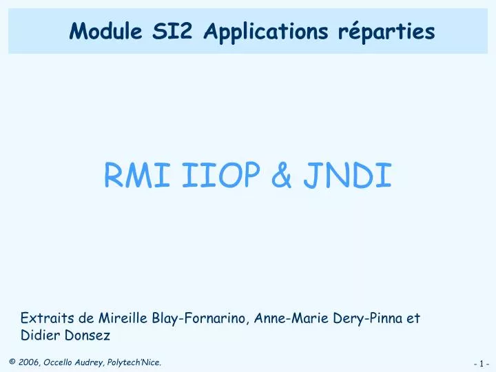 module si2 applications r parties