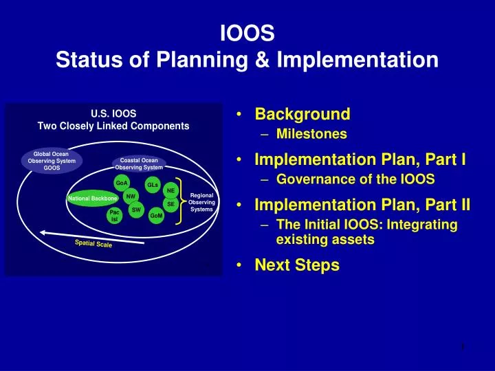 ioos status of planning implementation