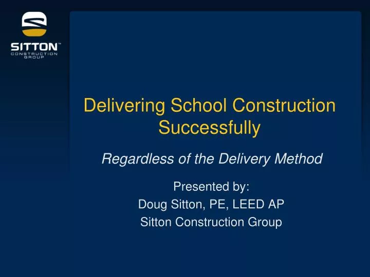 delivering school construction successfully