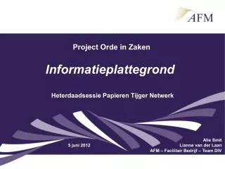 project orde in zaken