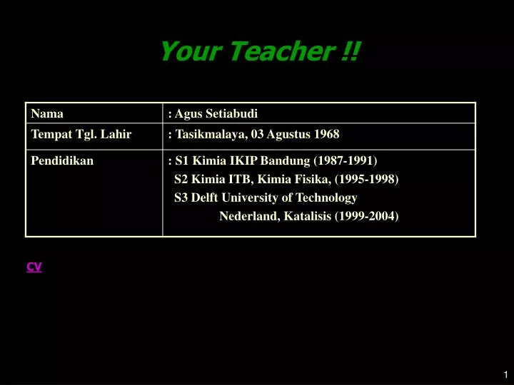 your teacher