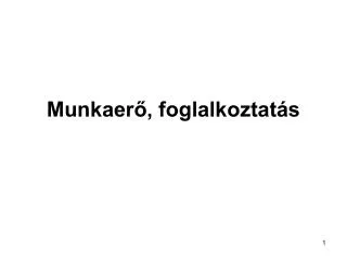 munkaer foglalkoztat s