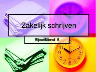zakelijk schrijven