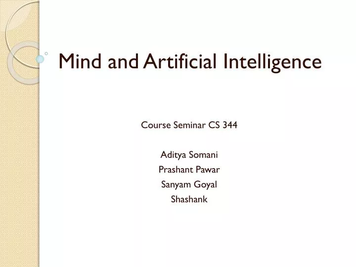 mind and artificial intelligence
