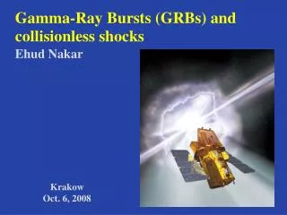 Gamma-Ray Bursts (GRBs) and collisionless shocks Ehud Nakar