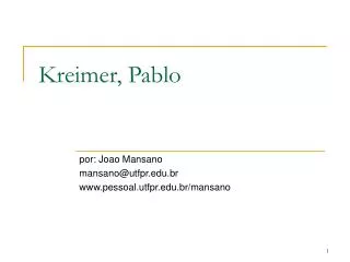 kreimer pablo