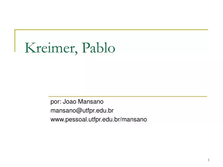 kreimer pablo