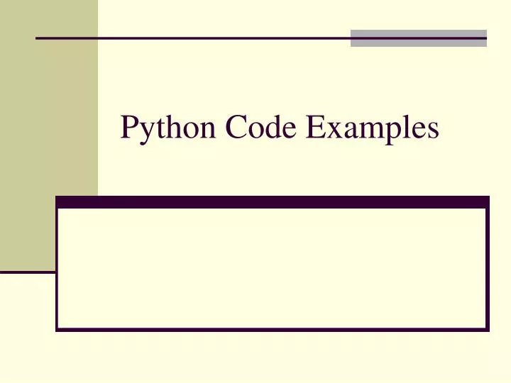 python code examples