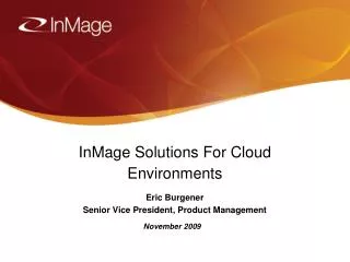 InMage Solutions For Cloud Environments