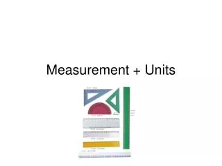 Measurement + Units