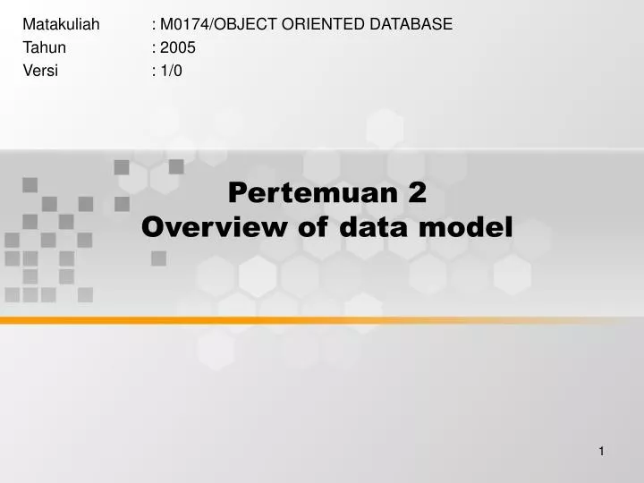 pertemuan 2 overview of data model