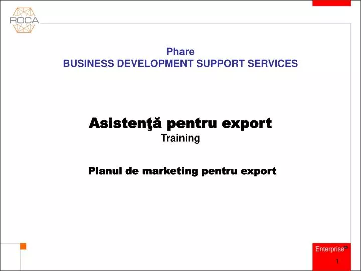 asisten pentru export training planul de marketing pentru export
