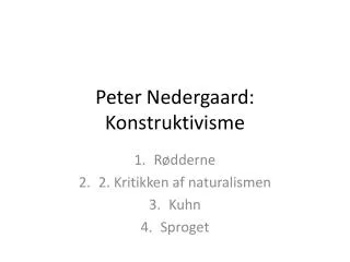 peter nedergaard konstruktivisme