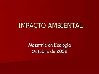 impacto ambiental