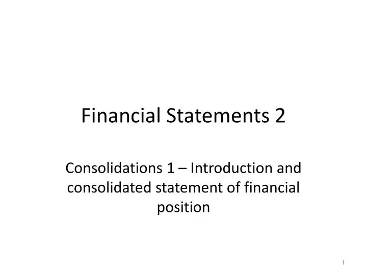 financial statements 2