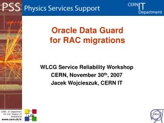 Oracle Data Guard for RAC migrations