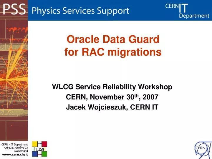 oracle data guard for rac migrations