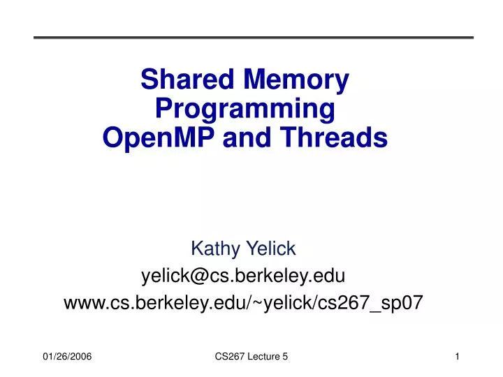 shared memory programming openmp and threads