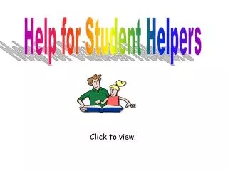 Help for Student Helpers