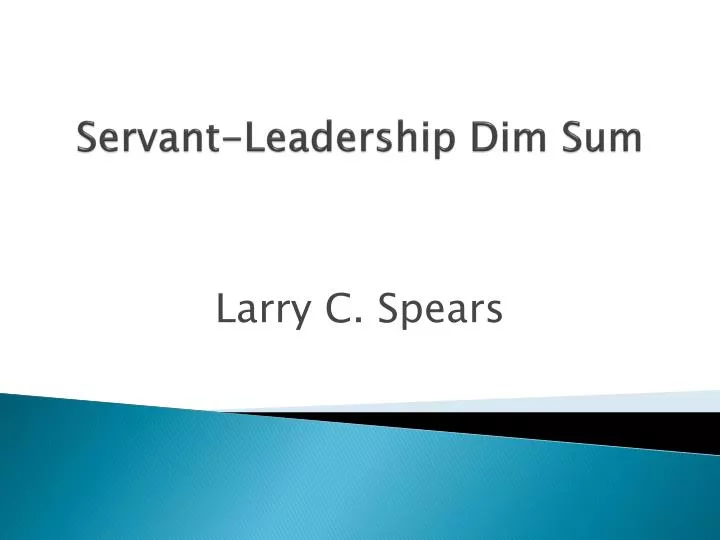 servant leadership dim sum