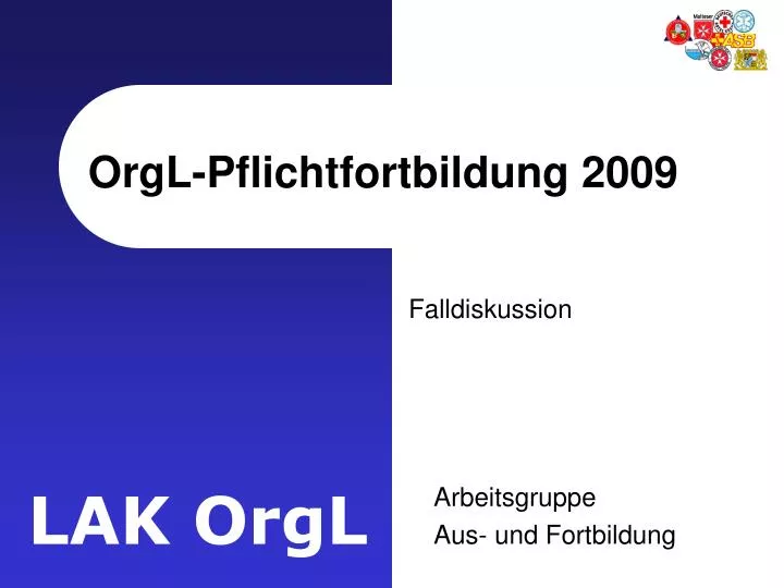 orgl pflichtfortbildung 2009