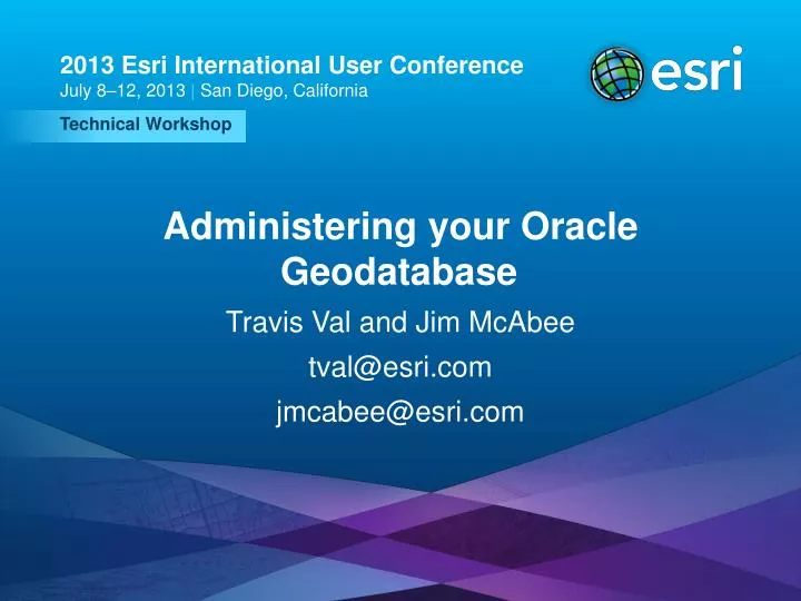 administering your oracle geodatabase