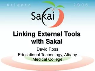 Linking External Tools with Sakai