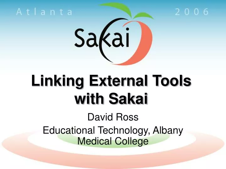 linking external tools with sakai