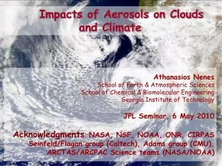Impacts of Aerosols on Clouds and Climate