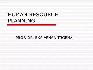 human resource planning
