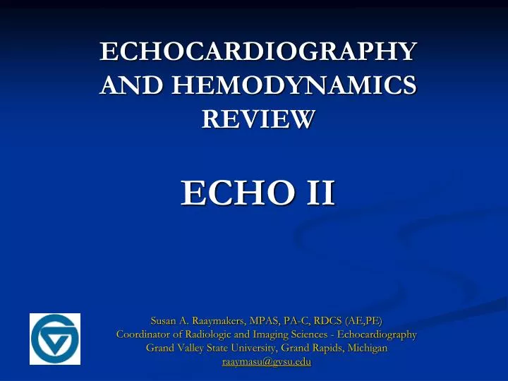 echocardiography and hemodynamics review echo ii