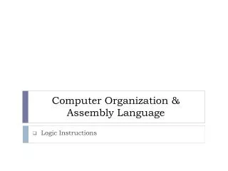 Computer Organization &amp; Assembly Language