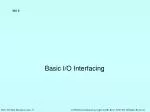 Basic I/O Interfacing - slide 1