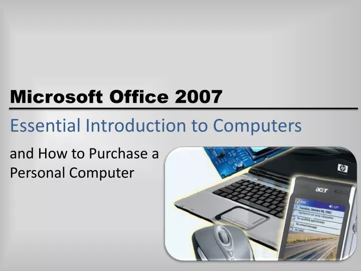 essential introduction to computers