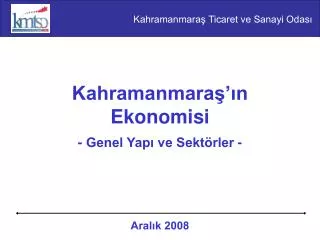 kahramanmara n ekonomisi