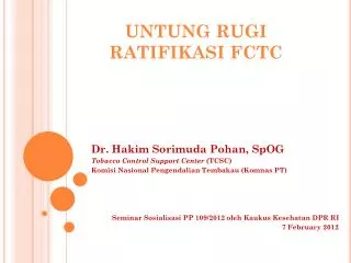 untung rugi ratifikasi fctc