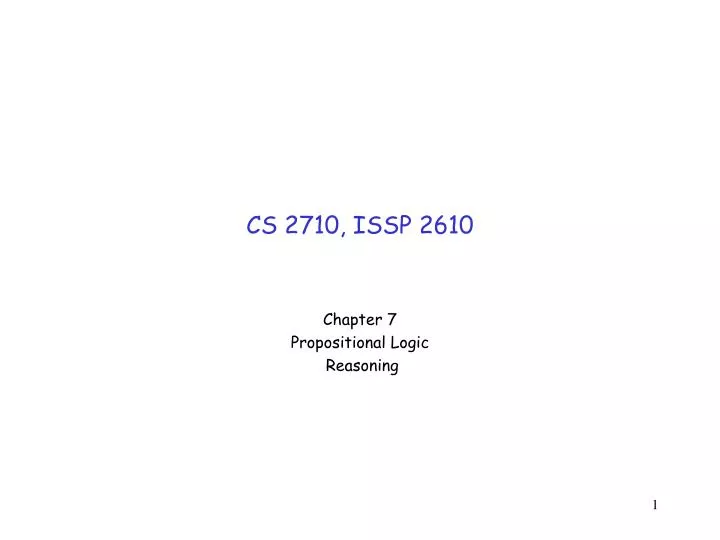 cs 2710 issp 2610