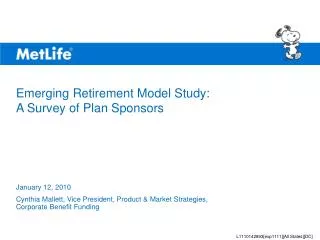 Emerging Retirement Model Study: A Survey of Plan Sponsors
