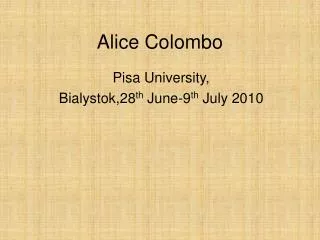 Alice Colombo