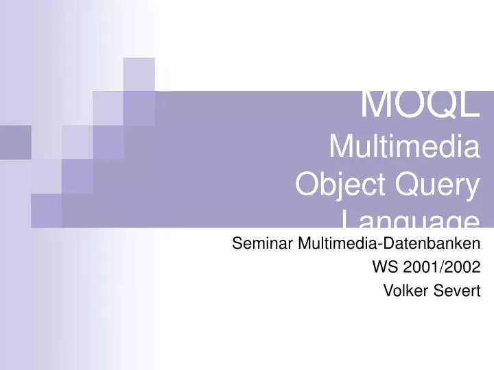 moql multimedia object query language