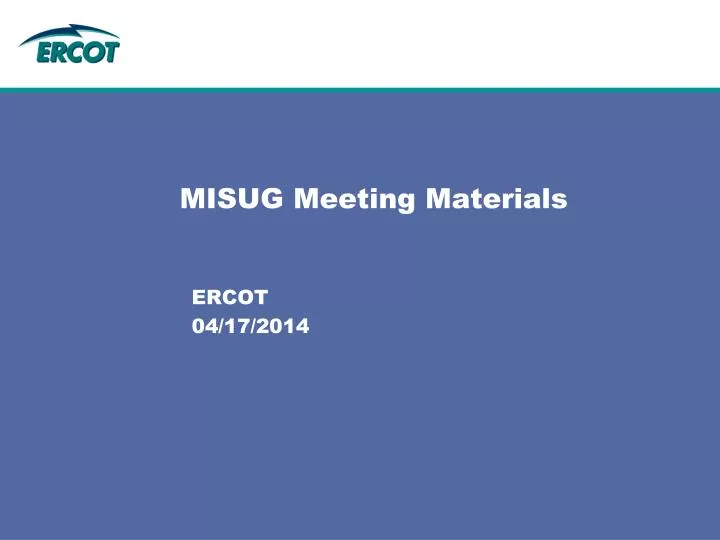 misug meeting materials