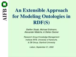 an extensible approach for modeling ontologies in rdf s