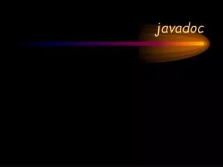 javadoc